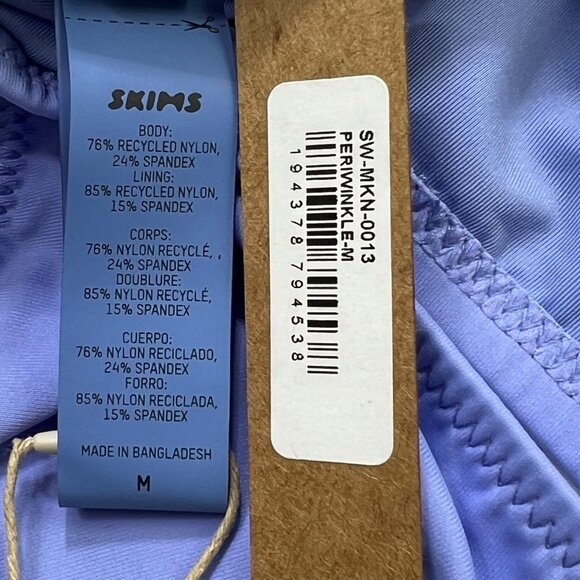SKIMS Swim Tank Monokini Periwinkle Womens Medium - Picture 9 of 12